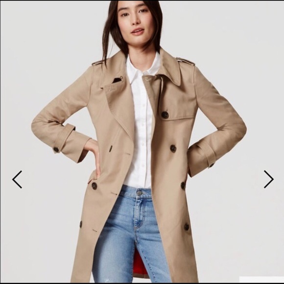 LOFT Jackets & Blazers - Ann Taylor Loft Tan Trenchcoat - NWOT Size 0